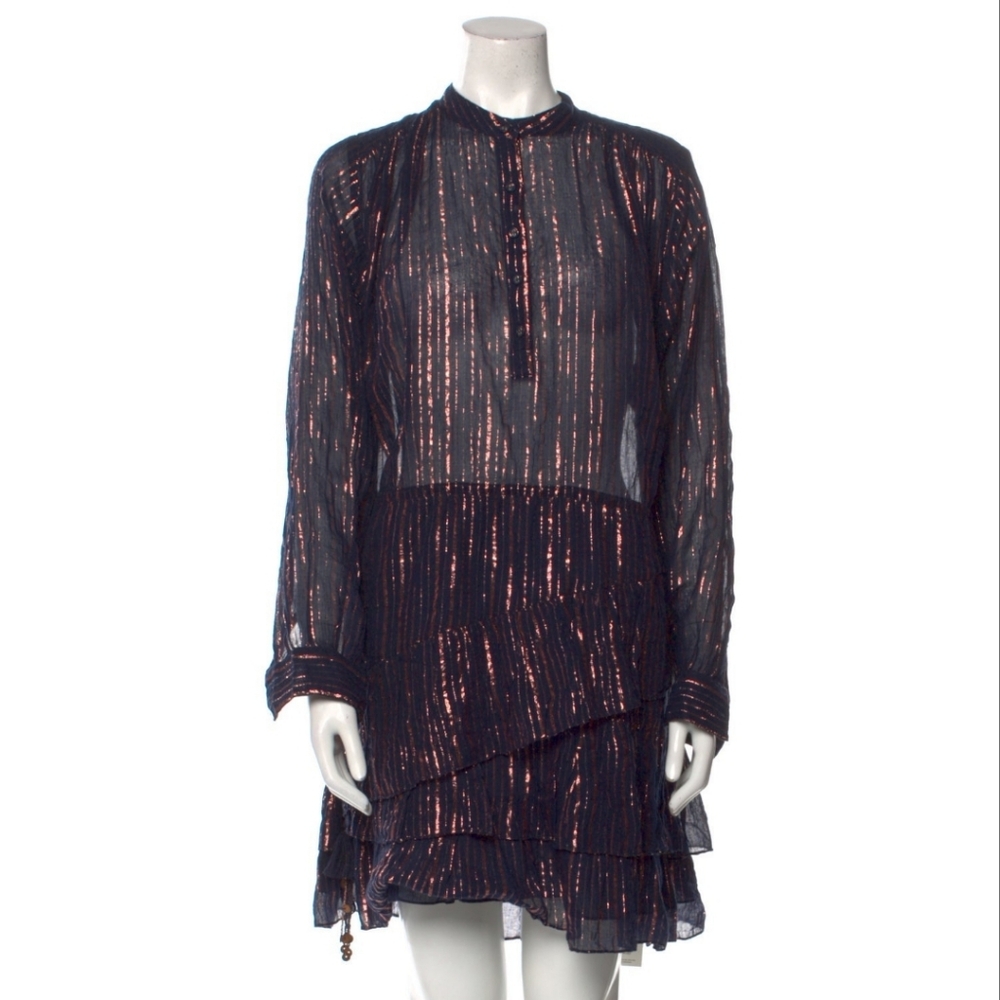 Ulla Johnson Copper Striped Dress EUC